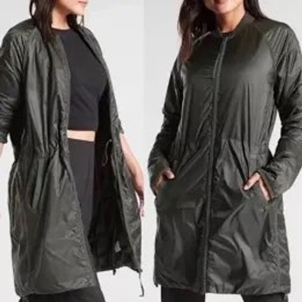 STYLUS Womens Black Lightweight Full Zip Drawstring Waist Jacket XS
